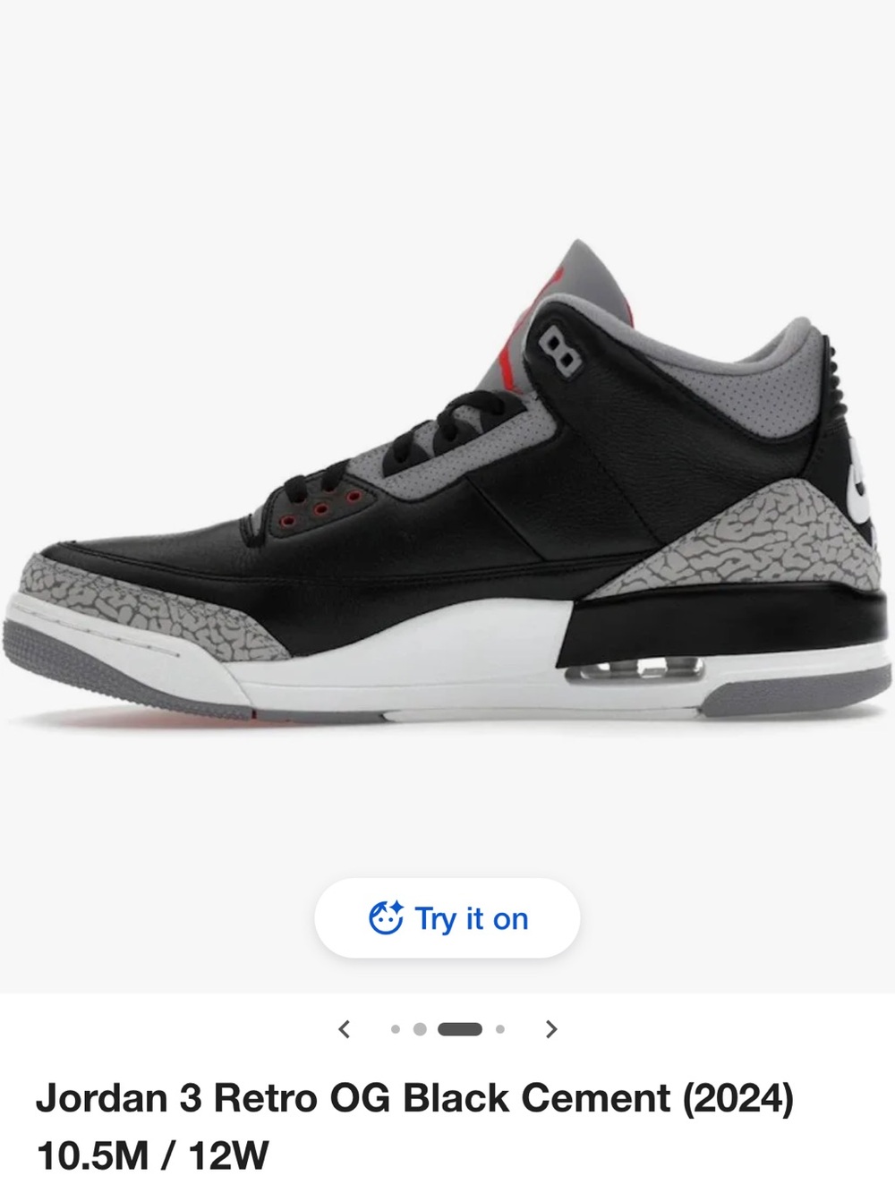Air Jordan 3 Retro "Black Cement"